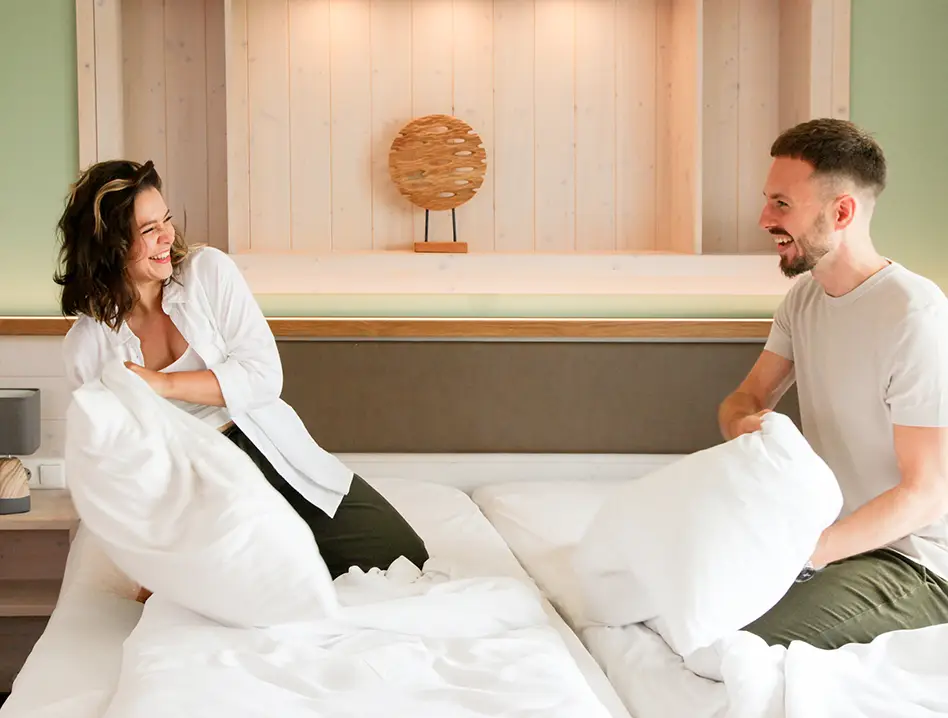 Hotel be natural-Kissenschlacht