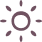 Sunny weather icon depicting a sun with rays
